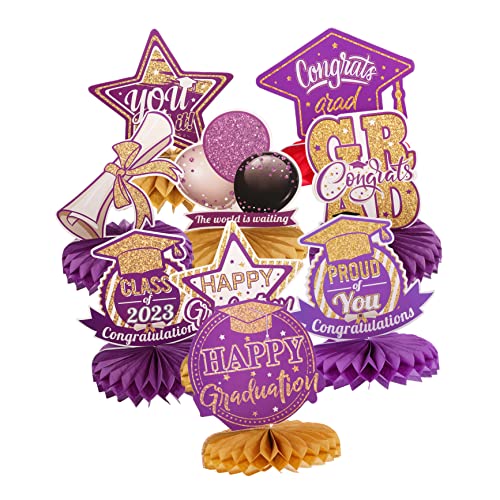 GARIOUANS 9 Stück Teiliges Abschlussfeier Dekorationsset Honeycomb Tischaufsätze mit Graduation für Unvergessliche Stabil und Geruchlos für Ihre Party GARIOUANS 9 Stück Teiliges Abschlussfeier Dekorationsset Honeycomb Tischaufsätze mit Graduation für Unvergessliche Stabil und Geruchlos für Ihre Party von GARIOUANS