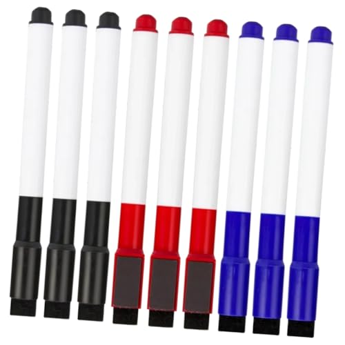 GARIOUANS 9 Stück Teiliges Bunter Magnetischer Whiteboard Marker Abwischbar Schnell Trocknend für Schule und Büro Praktische Trockenmarker in Rot Blau Schwarz für Whiteboard und GARIOUANS 9 Stück Teiliges Bunter Magnetischer Whiteboard Marker Abwischbar Schnell Trocknend für Schule und Büro Praktische Trockenmarker in Rot Blau Schwarz für Whiteboard und von GARIOUANS