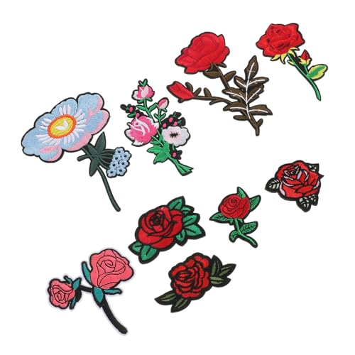 GARIOUANS 9 Stück Teiliges Rosen Aufbügelbare Stickerei Patches Blumenmuster Kleidung Accessoires Strapazierfähige DIY Dekoration für Jacken Taschen Hüte GARIOUANS 9 Stück Teiliges Rosen Aufbügelbare Stickerei Patches Blumenmuster Kleidung Accessoires Strapazierfähige DIY Dekoration für Jacken Taschen Hüte von GARIOUANS
