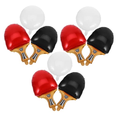GARIOUANS 9 Stück Teiliges Sportparty Ballon mit Roten und Schwarzen Tischtennisschläger Folienballons und Weißen Tischtennisball Ballons Langlebige Wiederverwendbare Partydeko für GARIOUANS 9 Stück Teiliges Sportparty Ballon mit Roten und Schwarzen Tischtennisschläger Folienballons und Weißen Tischtennisball Ballons Langlebige Wiederverwendbare Partydeko für von GARIOUANS