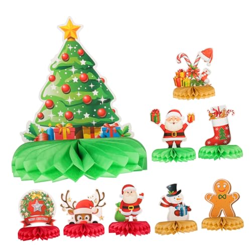 GARIOUANS 9 Stück Teiliges Weihnachts Honeycomb Deko Leichte Papierschmuckstücke Festliche Tischdekoration für Xmas Party Vielseitig Einsetzbar für Zuhause Garten und Partyatmosphäre GARIOUANS 9 Stück Teiliges Weihnachts Honeycomb Deko Leichte Papierschmuckstücke Festliche Tischdekoration für Xmas Party Vielseitig Einsetzbar für Zuhause Garten und Partyatmosphäre von GARIOUANS