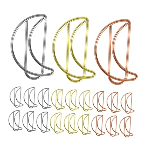 GARIOUANS 90 Stück Simulierte Mondpapierklammer Dokumentclips Notizklammern aus Papier Lesezeichen Büroklammer Lesezeichen-Planer-Clips Clips für Bürobedarf Büroklammer Buchklammer Metall GARIOUANS 90 Stück Simulierte Mondpapierklammer Dokumentclips Notizklammern aus Papier Lesezeichen Büroklammer Lesezeichen-Planer-Clips Clips für Bürobedarf Büroklammer Buchklammer Metall von GARIOUANS