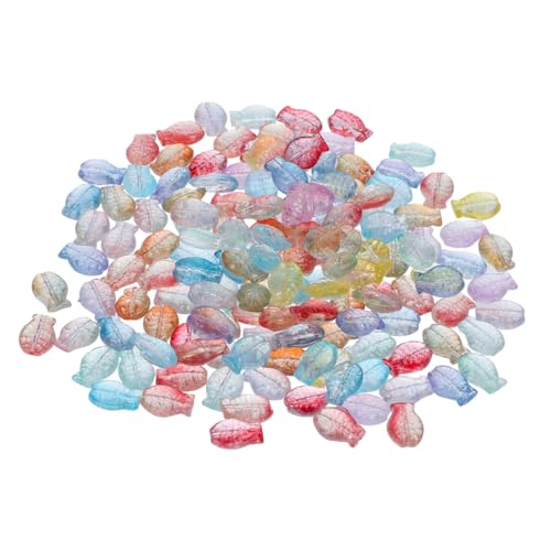 GARIOUANS 90 Stück Teiliges Glasfisch Perlen in Farbverlauf Einzigartige Fisch Zwischenperlen für DIY Armband Schmuckherstellung Leicht Auffädelbar Bunte Glasperlen für Damen und von GARIOUANS