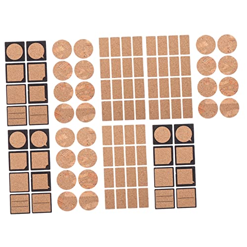 GARIOUANS 96 Stück Teiliges aus Holzaufklebern für DIY Beschriftung Selbstklebende Etiketten für Zuhause und Büro Rund Rechteckig für Organisation und Kreative Projekte von GARIOUANS