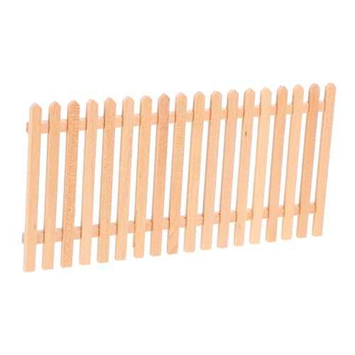 GARIOUANS Babyhauszaun Puppenhaus-Szene Requisiten Mini Lattenzaun kleiner Holzzaun Miniatur-Landschaftsdekoration dekorative Zaunplatte Miniatur-Zaunfigur puppenhaus möbel Birke Beige von GARIOUANS