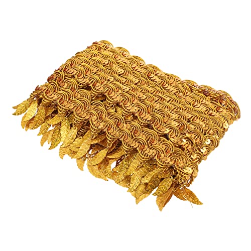 GARIOUANS Bastelbesatz Pailletten im Blattdesign Multi Funktionale Glitzerborte für Diy Breit Yards Robuste und Hautfreundliche Dekoration für Kleidung und Accessoires von GARIOUANS
