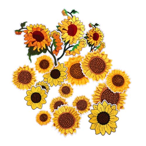 GARIOUANS Bestickte Sonnenblume Aufnäher zum Aufbügeln und Aufnähen Blumen Patches für Jeans Jacken Mützen und DIY Kleidung Trendige Applikationen für Hosen Rucksäcke und Hüte GARIOUANS Bestickte Sonnenblume Aufnäher zum Aufbügeln und Aufnähen Blumen Patches für Jeans Jacken Mützen und DIY Kleidung Trendige Applikationen für Hosen Rucksäcke und Hüte von GARIOUANS