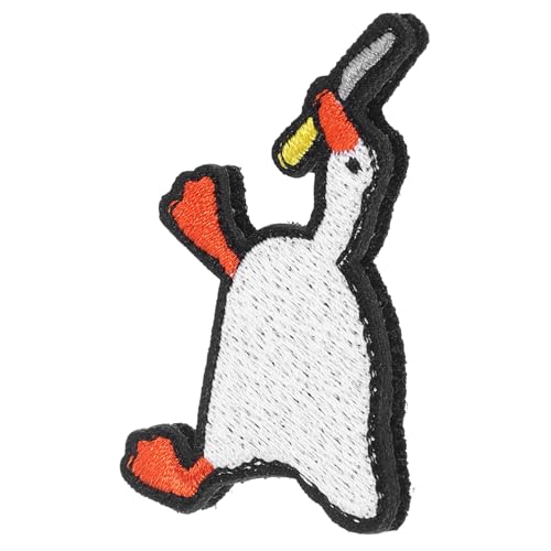 GARIOUANS Bestickter Bügelaufnäher Gans mit Messer Cartoon Applikation Kleidung Patch für DIY Kleidung Reparatur und Rucksack Langlebig Hautfreundlich Modisch GARIOUANS Bestickter Bügelaufnäher Gans mit Messer Cartoon Applikation Kleidung Patch für DIY Kleidung Reparatur und Rucksack Langlebig Hautfreundlich Modisch von GARIOUANS
