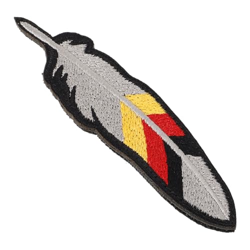GARIOUANS Besticktes Deutschland Flaggen Patch mit Haken und Schlaufen Federförmiger Armbandflicken für Rucksack Jacke Hut DIY Kleidung Dekoration Abnehmbares für Fans und Uniform von GARIOUANS
