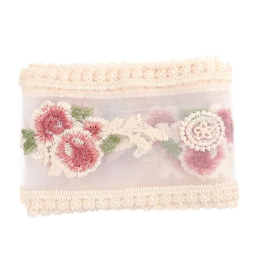 GARIOUANS Besticktes Rosen Spitzenband Dekoratives Spitzenband mit Feiner Textur DIY Bastelmaterial für Haarschleifen Hochzeitsdeko Kleidung und Geschenkverpackung von GARIOUANS