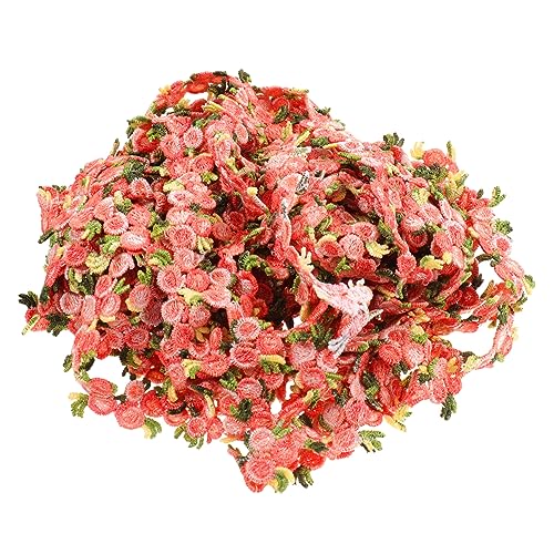 GARIOUANS Blumen Spitzenborte DIY Stoffverzierung für Kleidung und Hochzeitskleider Yards Blutrot für Festtagsdeko und Bastelprojekte von GARIOUANS