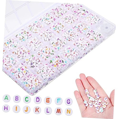 GARIOUANS Buchstabenperlen mit Elastischer Schnur Alphabetperlen für DIY Armbänder und Bastelprojekte und Persönliche von GARIOUANS