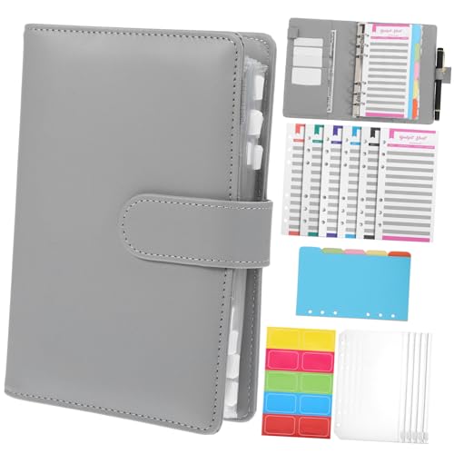GARIOUANS Budget Planer Ringbuch aus Grauem Kunstleder Kleines Budget Binder Notizbuch mit Einfachem Seitendesign Praktischer Finanzplaner für Geldmanagement und Sparchallenge Stilvoll und GARIOUANS Budget Planer Ringbuch aus Grauem Kunstleder Kleines Budget Binder Notizbuch mit Einfachem Seitendesign Praktischer Finanzplaner für Geldmanagement und Sparchallenge Stilvoll und von GARIOUANS