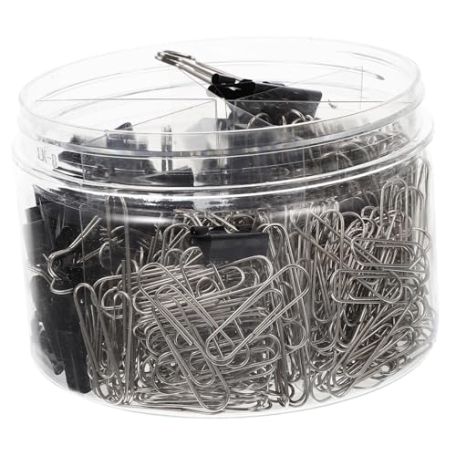 GARIOUANS Büroklammern Set Silberne Binder Clips für Schule Büro Praktische Bürobedarf für Lehrer Büroangestellte Hochwertige Papierklemmen mit Starker von GARIOUANS