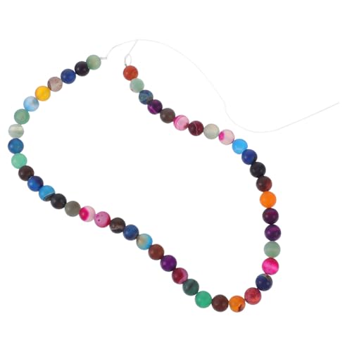 GARIOUANS Bunte Edelsteinperlenstrang ca Kleine DIY Schmuckperlen für Armbänder Halsketten Robuste Leichte Edelsteinperlen mit Glatter Oberfläche zum Basteln und Flechten von GARIOUANS
