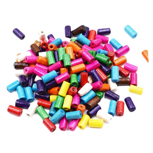 GARIOUANS Bunte Holzperlen Zylinderform DIY Bastelperlen Spacer Beads für Schmuckherstellung Kreative Schmuck Accessoires Mixfarben GARIOUANS Bunte Holzperlen Zylinderform DIY Bastelperlen Spacer Beads für Schmuckherstellung Kreative Schmuck Accessoires Mixfarben von GARIOUANS