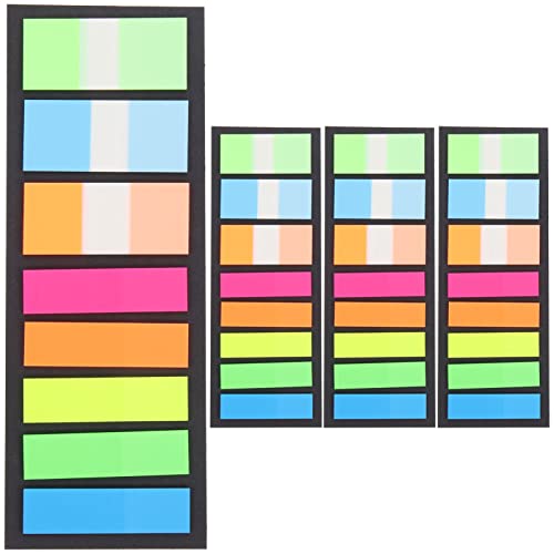 GARIOUANS Bunte Selbstklebende Index Tabs Transparente Lesezeichen für Schüler und Büro für Seitenmarkierung und Fokus Beim Lesen Praktische Klebezettel Verschiedenen Farben von GARIOUANS