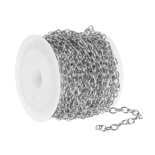 GARIOUANS DIY Schmuckketten Metall mit Verschlussring für Herstellung von und Armbändern Hochwertige Langlebige Ketten für Kreative Handarbeiten Silberfarbene Glatte Oberfläche für GARIOUANS DIY Schmuckketten Metall mit Verschlussring für Herstellung von und Armbändern Hochwertige Langlebige Ketten für Kreative Handarbeiten Silberfarbene Glatte Oberfläche für von GARIOUANS
