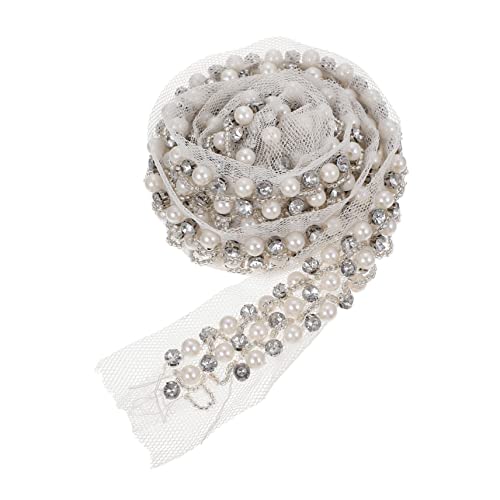 GARIOUANS Dekorative Reihige Perlen Spitzenborte mit Strass Zarte Weiße Netzspitze Vielseitiges Nähband für Kostümverzierung DIY Haaraccessoires Brautkleider und Geschenkdekoration GARIOUANS Dekorative Reihige Perlen Spitzenborte mit Strass Zarte Weiße Netzspitze Vielseitiges Nähband für Kostümverzierung DIY Haaraccessoires Brautkleider und Geschenkdekoration von GARIOUANS