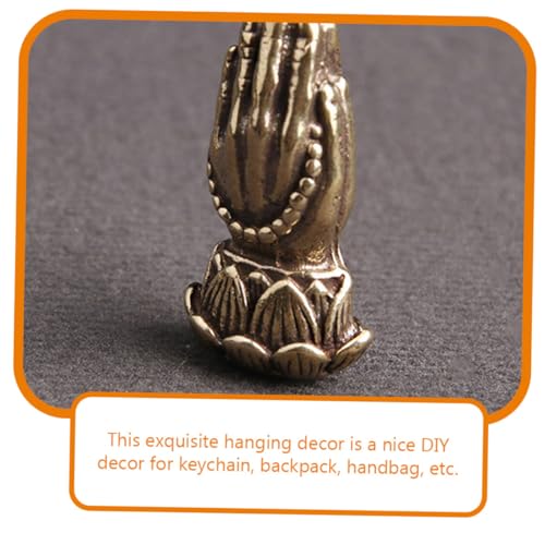 GARIOUANS Dekorativer Buddha Hand Anhänger aus Messing Handgefertigtes DIY Schmuckstück Langlebiger Buddha Dekorationsanhänger Einzigartiger Handwerksanhänger für Yoga Dekoration von GARIOUANS