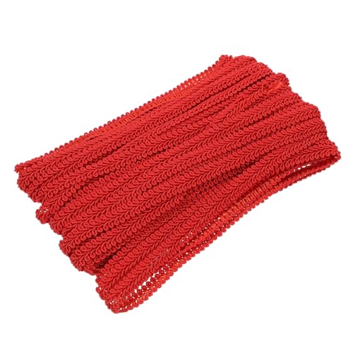 GARIOUANS Dekorativer Polyester Bortenbesatz Roter Wellenfransenbesatz für Gardinen Polster Sofa Kissen DIY Nähen Handwerk GARIOUANS Dekorativer Polyester Bortenbesatz Roter Wellenfransenbesatz für Gardinen Polster Sofa Kissen DIY Nähen Handwerk von GARIOUANS