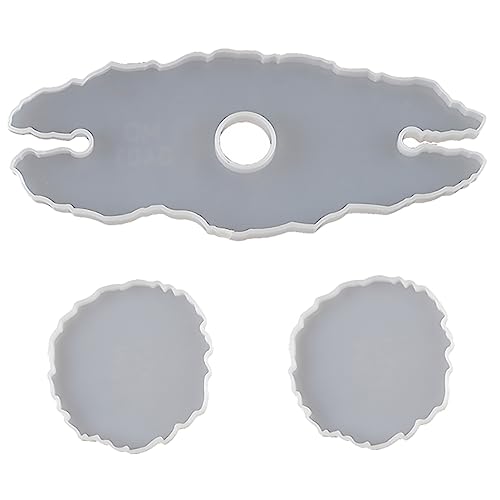 GARIOUANS Diy Kristall Tropfschale Silikonform Set Flexible Rutschfeste Wein Glashalter Form Gießform Tablett Langlebig Wiederverwendbar Geeignet für Harz Epoxidharz Bastelprojekte Zuhause von GARIOUANS