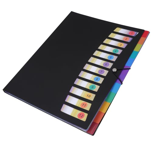 GARIOUANS Dokumentenmappe mit Knopfverschluss Mehrlagiger Akkordeon Ordner aus Tragbarer Aktenhalter für Büro Schule und Reisen Vielseitiger Papier Organizer Praktischer Taschenordner von GARIOUANS