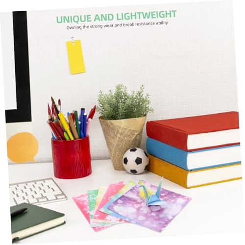 GARIOUANS Doppelseitiges Sternenhimmel Origami Papier Buntes Quadratisches Faltpapier für DIY Bastelprojekte und Erwachsene Farbenfrohes Glitzerpapier für Kunst und Dekoration von GARIOUANS