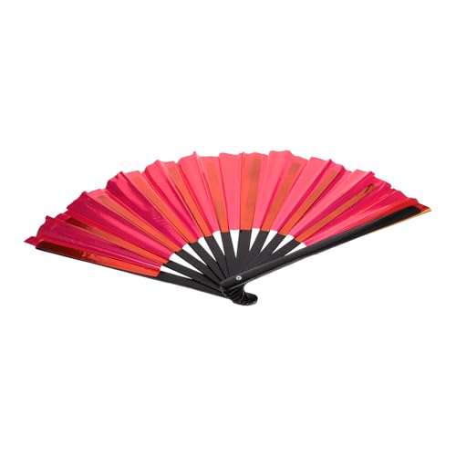 GARIOUANS Faltbarer Fächer Groß Für Tanzpartys Handfächer Faltbar Für Gäste Partygeschenke Regenbogen Handfächer Dekorativ Schillernd Gefaltet Für Hochzeiten Pvc Rot GARIOUANS Faltbarer Fächer Groß Für Tanzpartys Handfächer Faltbar Für Gäste Partygeschenke Regenbogen Handfächer Dekorativ Schillernd Gefaltet Für Hochzeiten Pvc Rot von GARIOUANS