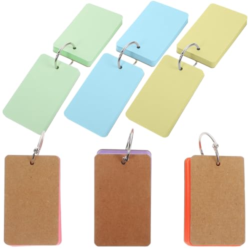 GARIOUANS Farben DIY Leere Karteikarten Notizkarten Studieren Basteln und Gestalten Praktische Leichte Lernkarten für Kreative Anwendungen von GARIOUANS