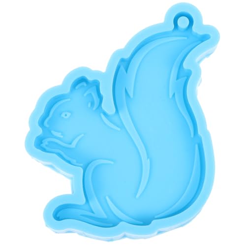 GARIOUANS Flexibles Silikon Gießform DIY Schlüsselanhänger Hohlform Eichhörnchen Motiv Reißfest Waschbar Langlebig für Epoxidharz Schmuckherstellung und Bastelbedarf von GARIOUANS