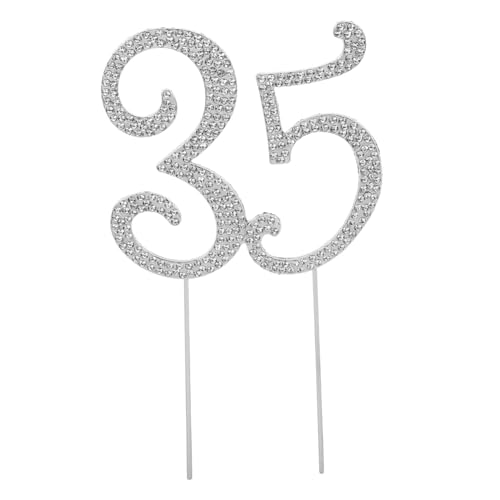 GARIOUANS Geburtstag Cake Topper mit Strasssteinen Glitzernde Zahlen Dekoration für Geburtstagsparty und Eleganter Dessert Schmuck für Festliche Anlässe GARIOUANS Geburtstag Cake Topper mit Strasssteinen Glitzernde Zahlen Dekoration für Geburtstagsparty und Eleganter Dessert Schmuck für Festliche Anlässe von GARIOUANS