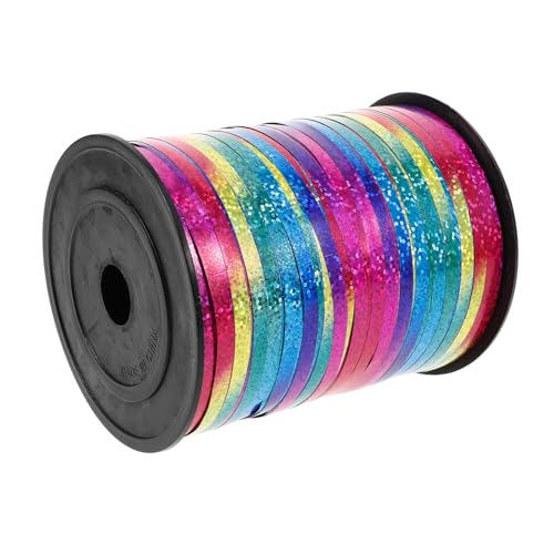 GARIOUANS Geschenkband für Geschenkverpackung und DIY Basteln Langlebiges Kunststoffband Glänzend Holografisch Geeignet für Ballongirlanden Hochzeiten Partydekoration von GARIOUANS