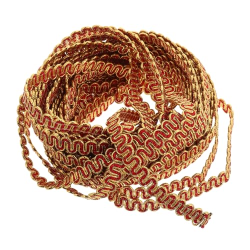 GARIOUANS Gewellte Spitze Metallische Borte Zum Basteln Geflochtene Bandverzierung Metallische Goldborte Zum Nähen Gimp Borte Zum Nähen Wellenborte Für Schmuck Wellenborte Zur GARIOUANS Gewellte Spitze Metallische Borte Zum Basteln Geflochtene Bandverzierung Metallische Goldborte Zum Nähen Gimp Borte Zum Nähen Wellenborte Für Schmuck Wellenborte Zur von GARIOUANS