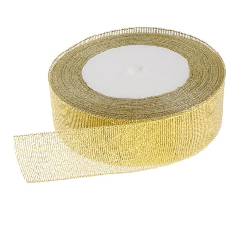 GARIOUANS Goldene Glitzersatinband Breit Lang Funkelndes Geschenkband für Partydekoration Hochzeit Geburtstag Vielseitiges Bastel Verpackungszubehör GARIOUANS Goldene Glitzersatinband Breit Lang Funkelndes Geschenkband für Partydekoration Hochzeit Geburtstag Vielseitiges Bastel Verpackungszubehör von GARIOUANS