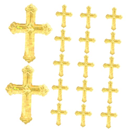 GARIOUANS Goldene Kreuz-konfetti Glitzernde Leicht zu Streuende Tischdeko für Taufe Kommunion Hochzeit Party Vielseitig Einsetzbar Langlebiges Kunststoffmaterial Einfache Reinigung von GARIOUANS