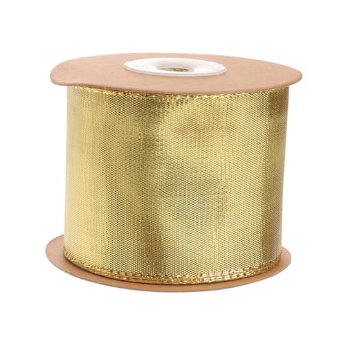 GARIOUANS Goldenes Geschenkband Breites Metallisch Schimmerndes Dekoband für DIY Bastelarbeiten Festliche Schleifen und Geschenkverpackung für Weihnachten Hochzeit und Geburtstagsdeko von GARIOUANS