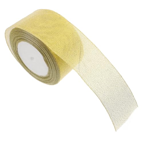 GARIOUANS Goldenes Glitzer Geschenkband Breit Metallic Jacquardband Strapazierfähig Glänzend für Geschenkverpackung Hochzeit Geburtstag Basteln Dekoration GARIOUANS Goldenes Glitzer Geschenkband Breit Metallic Jacquardband Strapazierfähig Glänzend für Geschenkverpackung Hochzeit Geburtstag Basteln Dekoration von GARIOUANS
