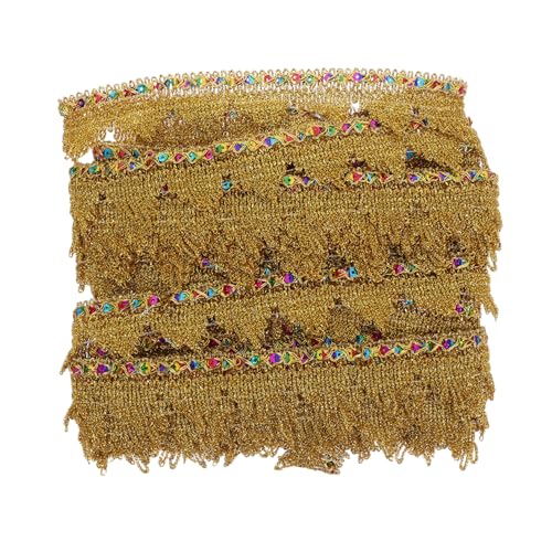GARIOUANS Goldfarbene Spitzenborte mit Pailletten Robustes Spitzenband zum Nähen und Basteln für DIY Kleidung Hochzeitsdekoration Scrapbooking und Heimdekor GARIOUANS Goldfarbene Spitzenborte mit Pailletten Robustes Spitzenband zum Nähen und Basteln für DIY Kleidung Hochzeitsdekoration Scrapbooking und Heimdekor von GARIOUANS