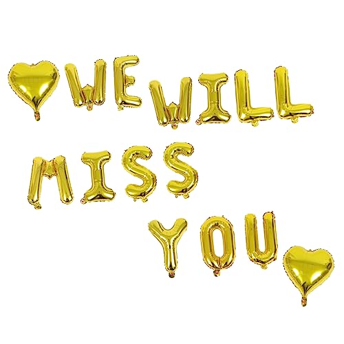 GARIOUANS Graduation Party Luftballon Set mit Herz und Alphabet Design Leicht Hängbar Goldene Partydekoration für Türen Wände Innen und Außenbereiche Kreative Abschlussfeier Deko von GARIOUANS
