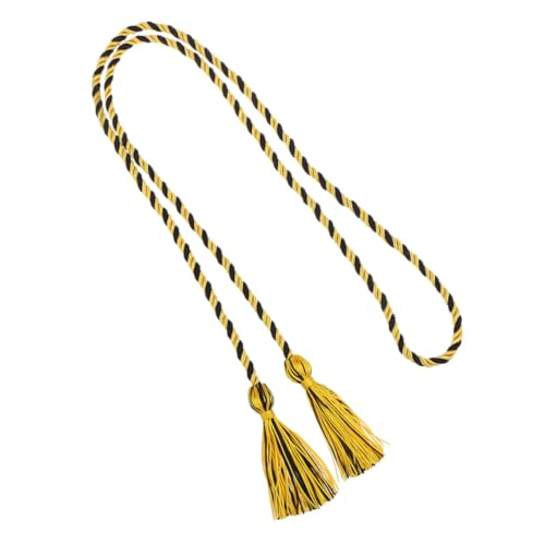 GARIOUANS Graduierung Ehrenkordel Polyester Langlebiges Abschlussseil mit Quaste Geflochtene Schulabschluss Dekoration für Bachelorrobe Abitur Feier Abschlussfeier Zubehör Gelb Schwarz GARIOUANS Graduierung Ehrenkordel Polyester Langlebiges Abschlussseil mit Quaste Geflochtene Schulabschluss Dekoration für Bachelorrobe Abitur Feier Abschlussfeier Zubehör Gelb Schwarz von GARIOUANS
