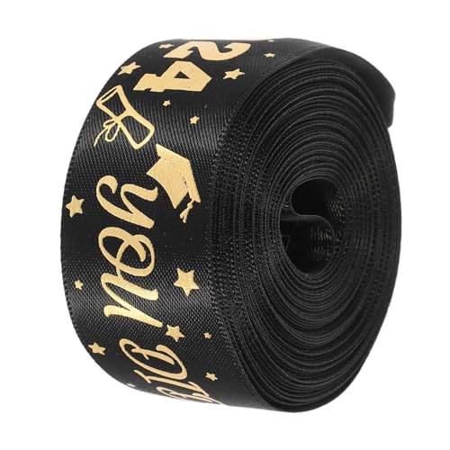GARIOUANS Graduierungsband Breit Geschenkverpackungsband Polyester mit Goldprägung DIY Dekoratives Schleifenband für Schulabschluss Deko und Geschenkverpackung GARIOUANS Graduierungsband Breit Geschenkverpackungsband Polyester mit Goldprägung DIY Dekoratives Schleifenband für Schulabschluss Deko und Geschenkverpackung von GARIOUANS