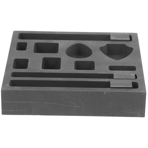 GARIOUANS Graphitform Gussform Fach Barrenform Metallgussform für Gold Silber Kupfer Aluminium Hitzebeständig und Korrosionsfest Effiziente Schmelz und Gießform Leicht Entformbar Vielseitig von GARIOUANS