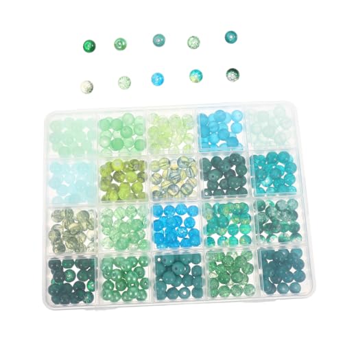 GARIOUANS Grüne Glasperlen mit Großem Loch Runde Dekorative Perlen für Armbänder Halsketten und DIY Schmuckherstellung Inklusive Aufbewahrungsbox für Einfache Organisation und Vielseitige GARIOUANS Grüne Glasperlen mit Großem Loch Runde Dekorative Perlen für Armbänder Halsketten und DIY Schmuckherstellung Inklusive Aufbewahrungsbox für Einfache Organisation und Vielseitige von GARIOUANS