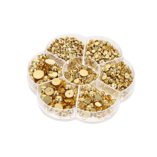 GARIOUANS Halbkreis Schmuckzubehör Harz Goldfarbene DIY Perlen für Ohrringe Armbänder und Handwerksprojekte für Kreative und Dekorationen GARIOUANS Halbkreis Schmuckzubehör Harz Goldfarbene DIY Perlen für Ohrringe Armbänder und Handwerksprojekte für Kreative und Dekorationen von GARIOUANS