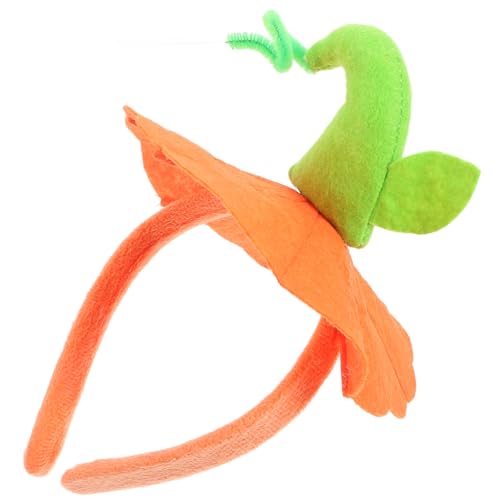 GARIOUANS Halloween Kürbis Stirnband Pumpkin Design aus Vliesstoff Dekoratives Party Accessoire für Kostüm und Karnevalspartys Dehnbares Haarband für Damen für Halloween und Thanksgiving von GARIOUANS