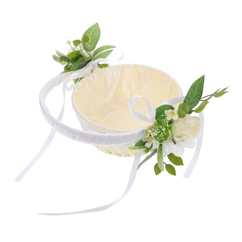 GARIOUANS Handgefertigter Rattan Blumenkorb mit Praktischem Griff Natürlicher Umweltfreundlicher Flechtkorb für Blumenkinder Tragbarer Hochzeitskorb für Frühlingszeremonien und GARIOUANS Handgefertigter Rattan Blumenkorb mit Praktischem Griff Natürlicher Umweltfreundlicher Flechtkorb für Blumenkinder Tragbarer Hochzeitskorb für Frühlingszeremonien und von GARIOUANS