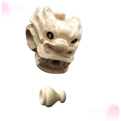 GARIOUANS Handgeschnitzter Buchsbaum Drachenkopf Anhänger Charm Leichter Gelber Holz Schmuck DIY Perlen für Schlüsselanhänger Armband Halskette Chinesisches Drachenmotiv Glatte Oberfläche GARIOUANS Handgeschnitzter Buchsbaum Drachenkopf Anhänger Charm Leichter Gelber Holz Schmuck DIY Perlen für Schlüsselanhänger Armband Halskette Chinesisches Drachenmotiv Glatte Oberfläche von GARIOUANS