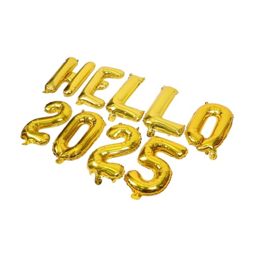 GARIOUANS Hello Aluminium Folienballons für Neujahrsparty und Abschlussfeier Goldene Partydeko mit Langlebigen Zahlen und Buchstabenballons für Jubiläen und Feiern GARIOUANS Hello Aluminium Folienballons für Neujahrsparty und Abschlussfeier Goldene Partydeko mit Langlebigen Zahlen und Buchstabenballons für Jubiläen und Feiern von GARIOUANS
