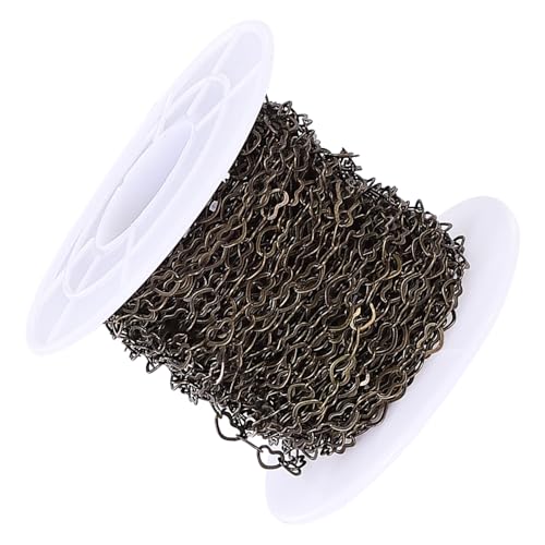GARIOUANS Herzförmige DIY Schmuckkette Breit Kupfer Sweater Chain für Damen Schmuckzubehör Basteln Langlebig und Formstabil für Halsketten und Armbänder GARIOUANS Herzförmige DIY Schmuckkette Breit Kupfer Sweater Chain für Damen Schmuckzubehör Basteln Langlebig und Formstabil für Halsketten und Armbänder von GARIOUANS